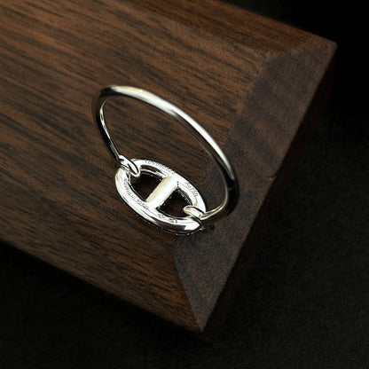 [⭐Corinne]RONDE SMALL SILVER DIAMOND RING