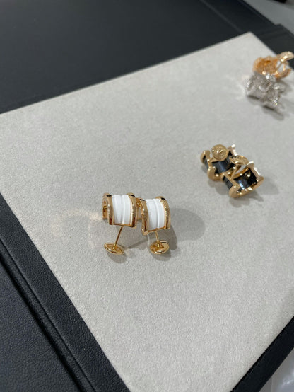 [⭐Corinne]ZERO 1 PINK GOLD CERAMIC EARRINGS