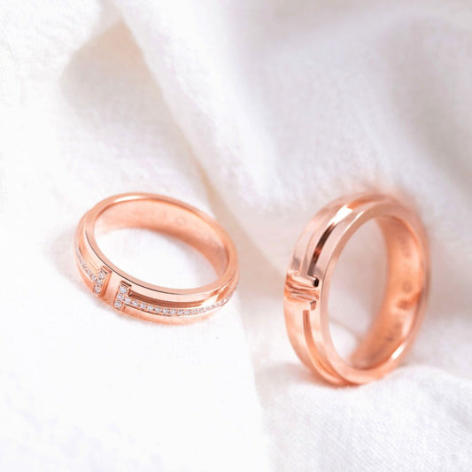 [Corinne]T PINK GOLD RING