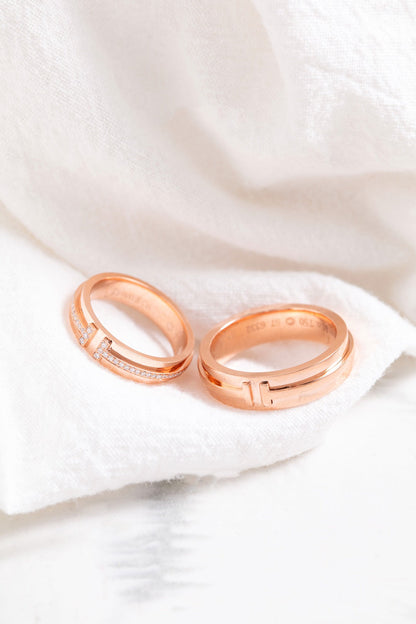 [Corinne]T PINK GOLD RING