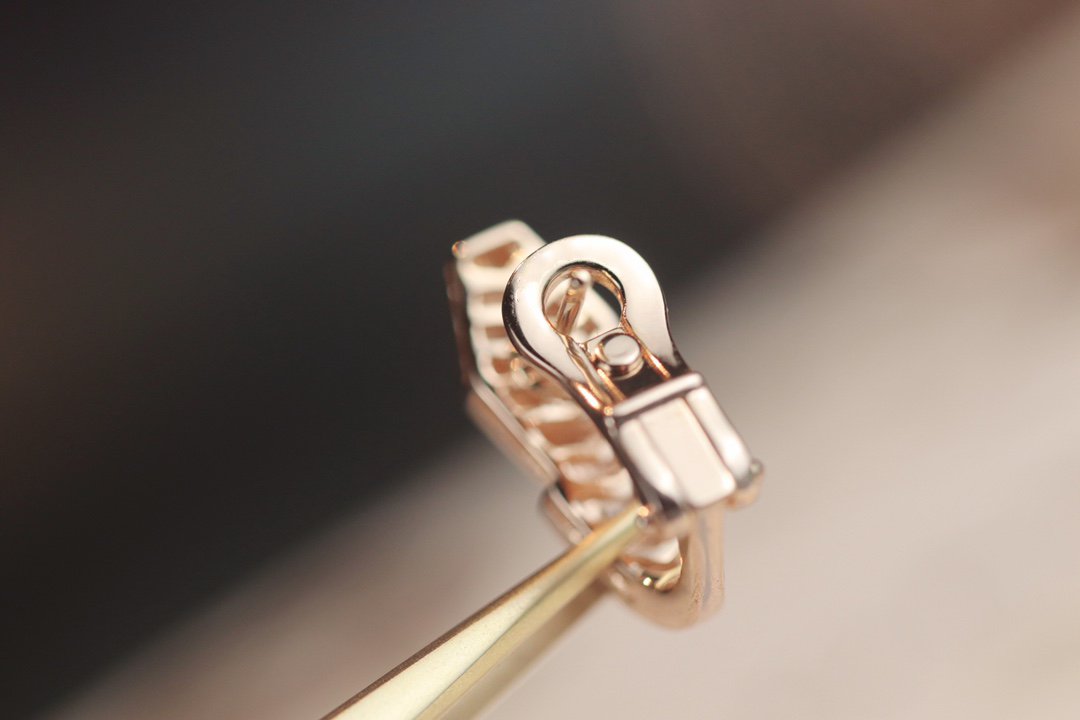 [⭐Corinne]SERPENT PINK GOLD DIAMOND EARRINGS