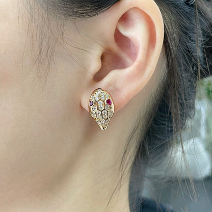 [⭐Corinne]SERPENT DIAMOND STUD EARRINGS