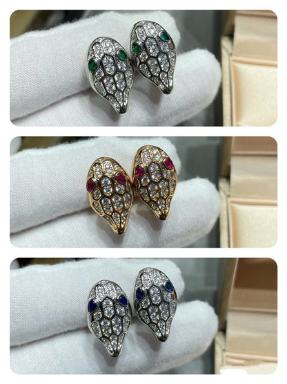[⭐Corinne]SERPENT DIAMOND STUD EARRINGS