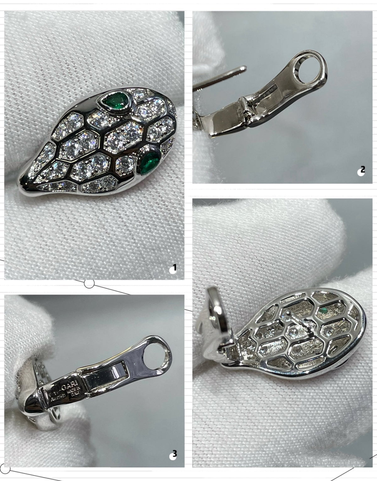 [⭐Corinne]SERPENT DIAMOND STUD EARRINGS