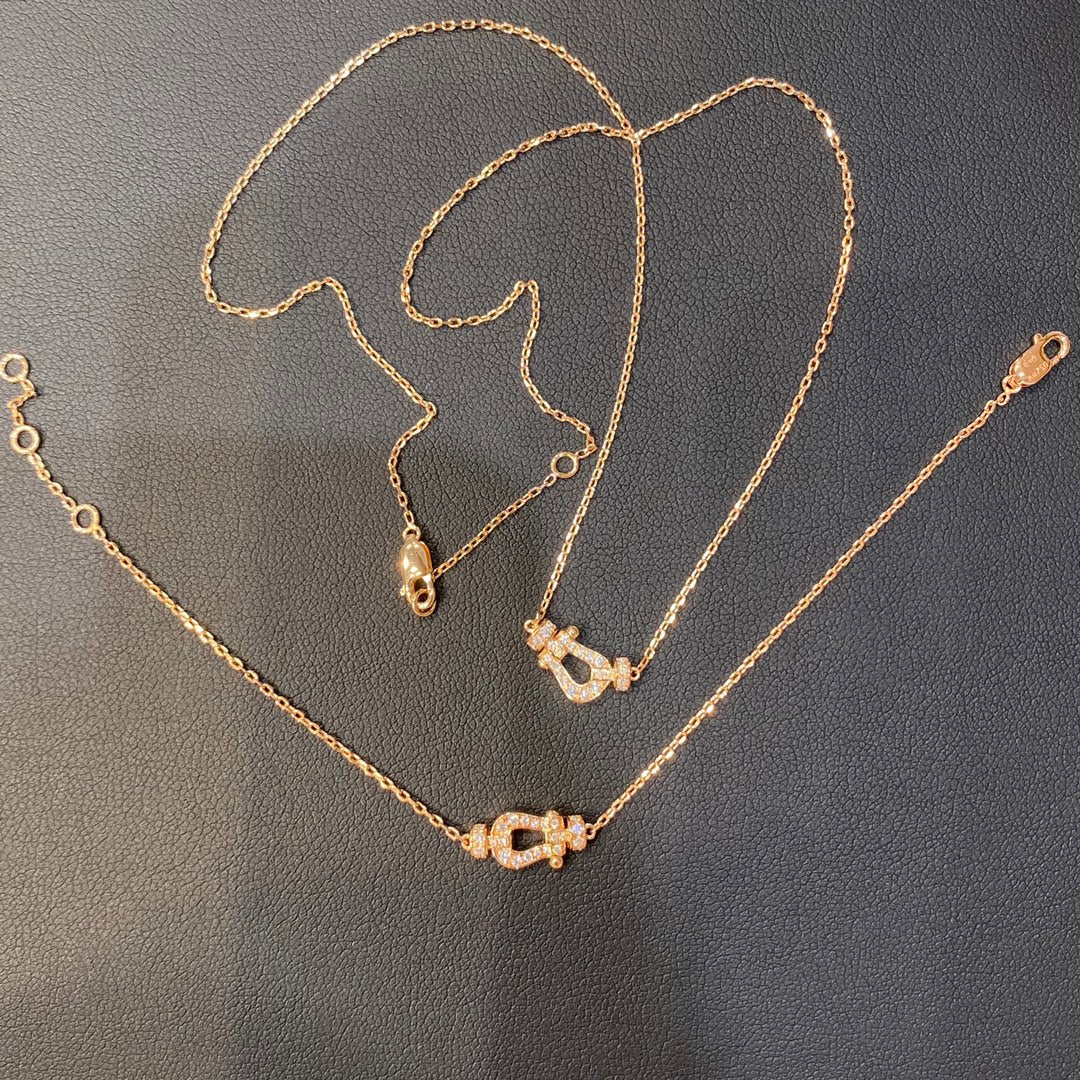 [⭐Corinne]FORCE 10 DIAMOND PINK GOLD NECKLACE MINI MODEL