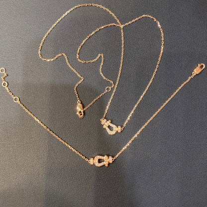 [⭐Corinne]FORCE 10 DIAMOND PINK GOLD NECKLACE MINI MODEL