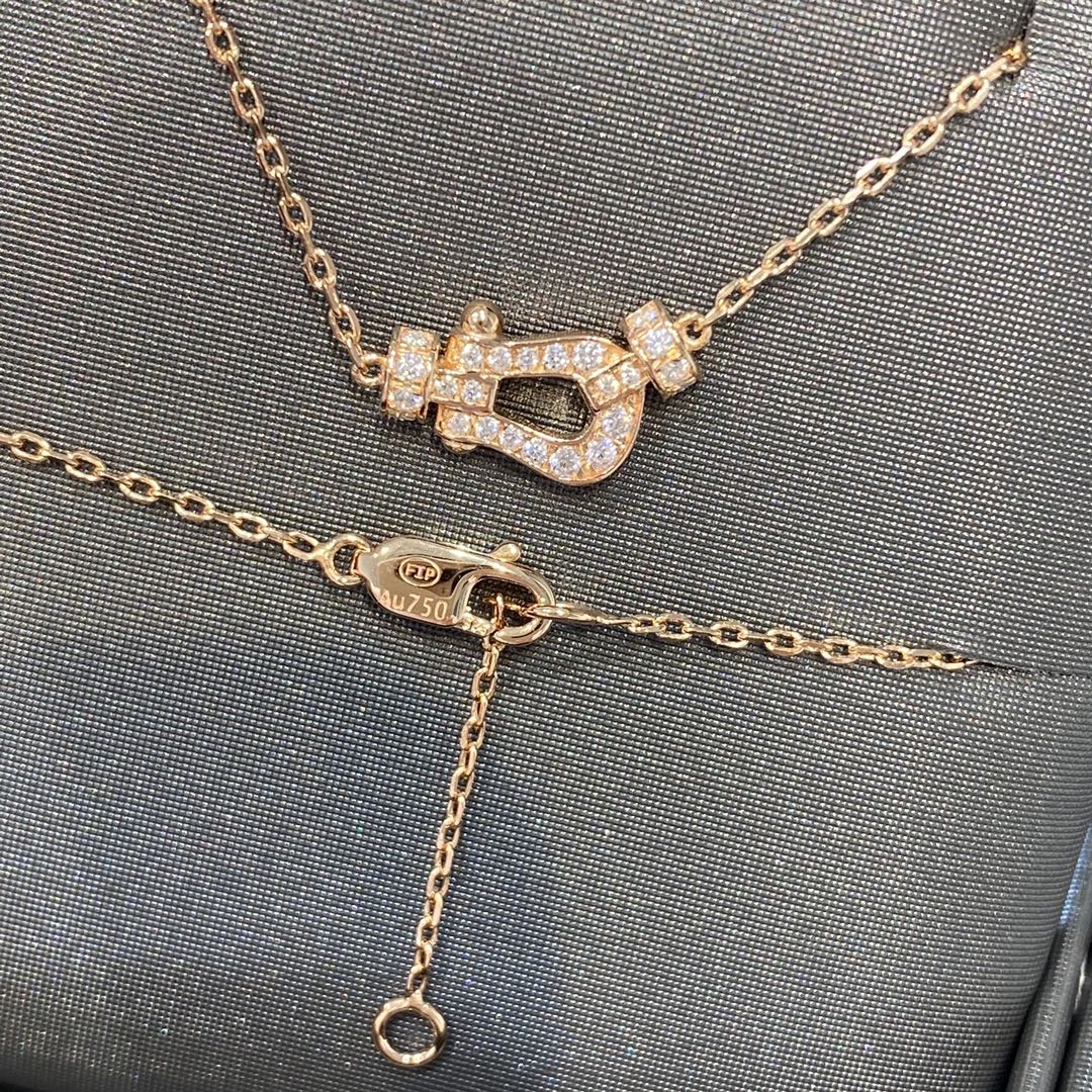[⭐Corinne]FORCE 10 DIAMOND PINK GOLD NECKLACE MINI MODEL