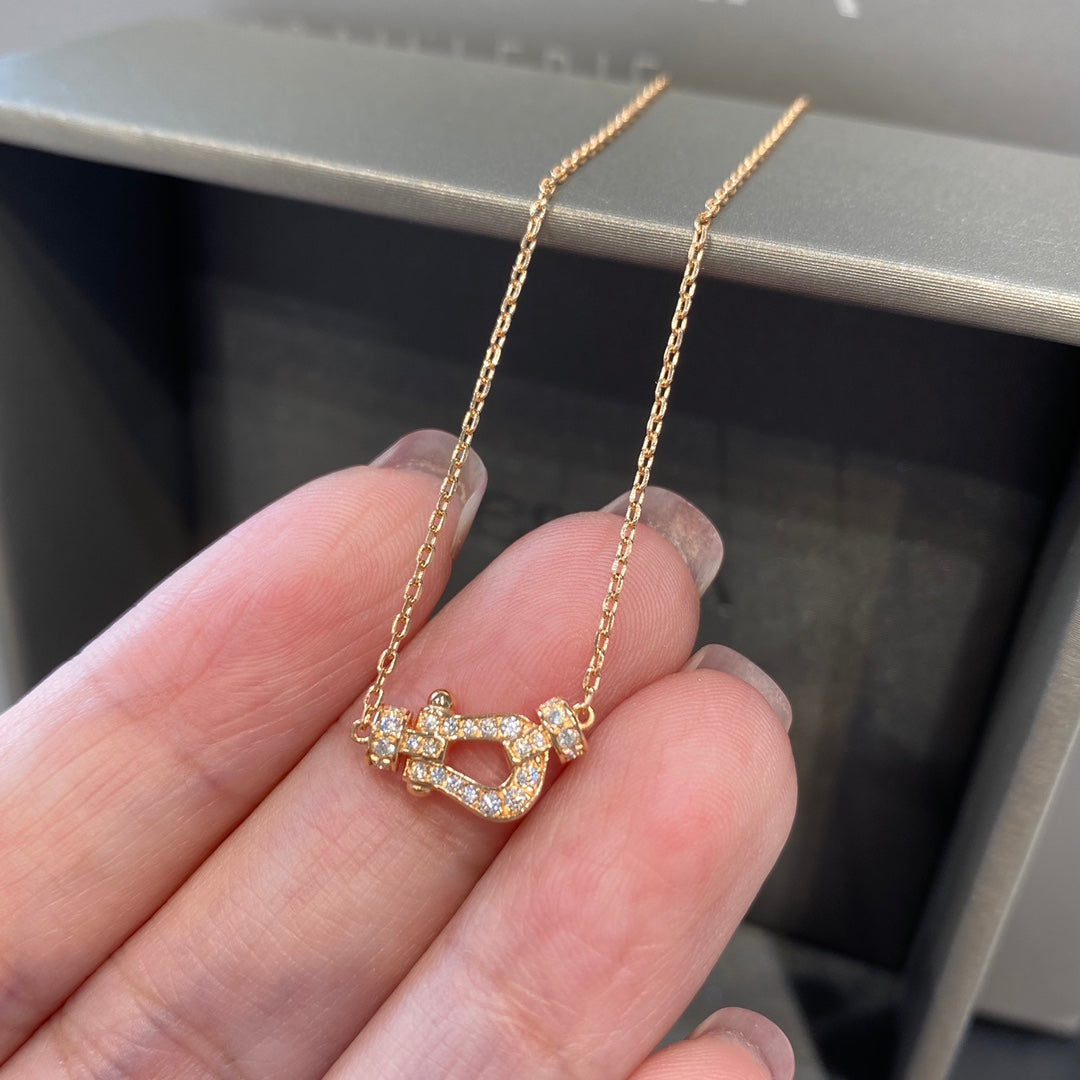 [⭐Corinne]FORCE 10 DIAMOND PINK GOLD NECKLACE MINI MODEL