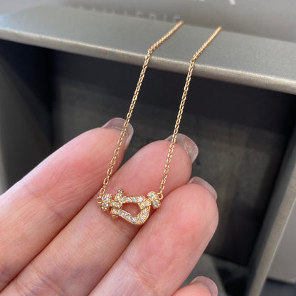 [⭐Corinne]FORCE 10 DIAMOND PINK GOLD NECKLACE MINI MODEL