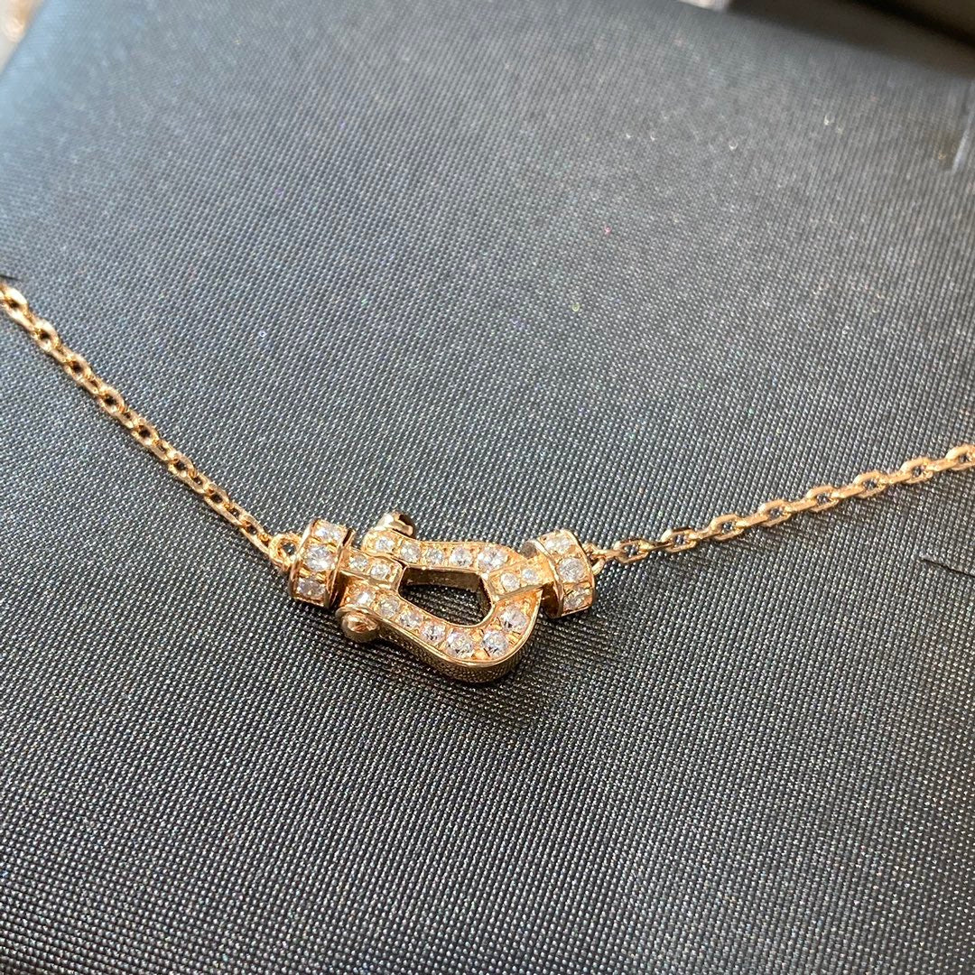 [⭐Corinne]FORCE 10 DIAMOND PINK GOLD NECKLACE MINI MODEL