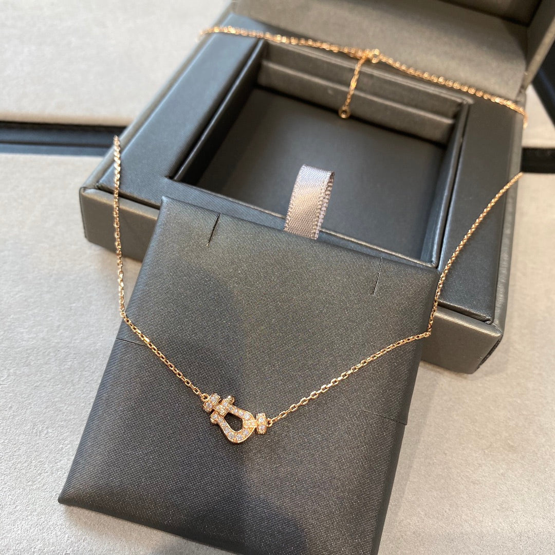 [⭐Corinne]FORCE 10 DIAMOND PINK GOLD NECKLACE MINI MODEL