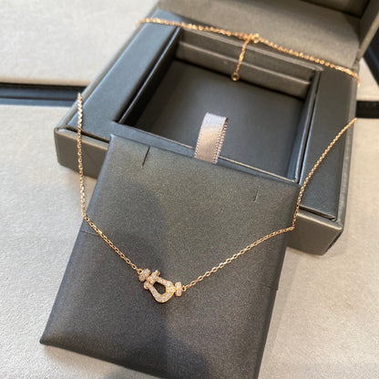 [⭐Corinne]FORCE 10 DIAMOND PINK GOLD NECKLACE MINI MODEL