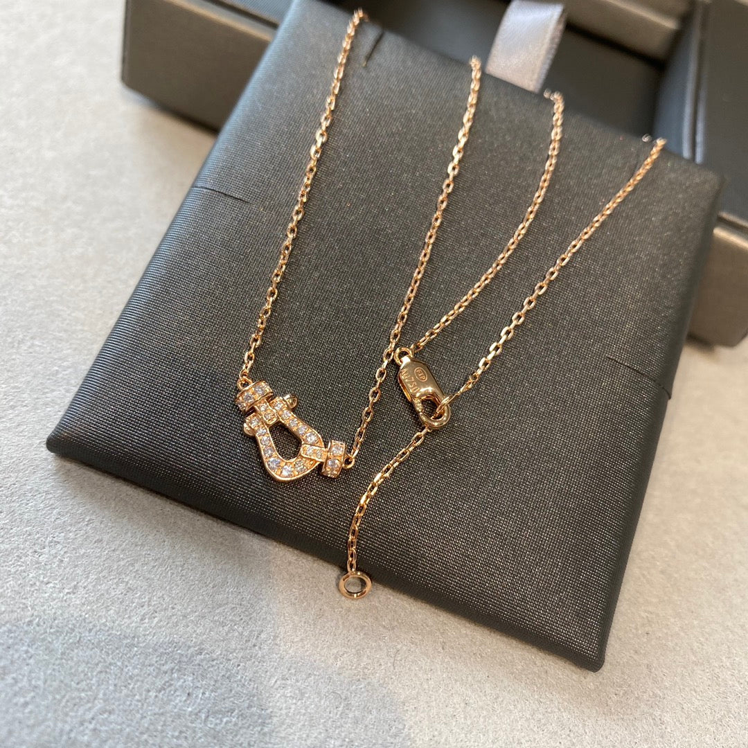 [⭐Corinne]FORCE 10 DIAMOND PINK GOLD NECKLACE MINI MODEL