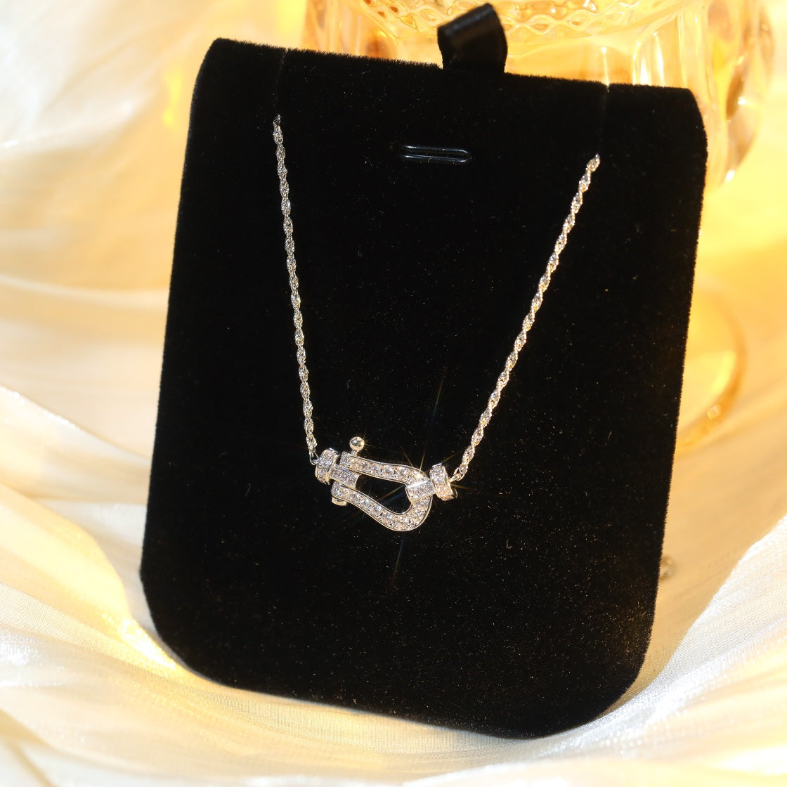 [⭐Corinne]FORCE 10 DIAMOND SILVER NECKLACE MINI MODEL