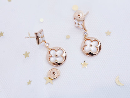 [⭐Corinne]STAR AND SUN PINK GOLD MOP DROP EARRINGS