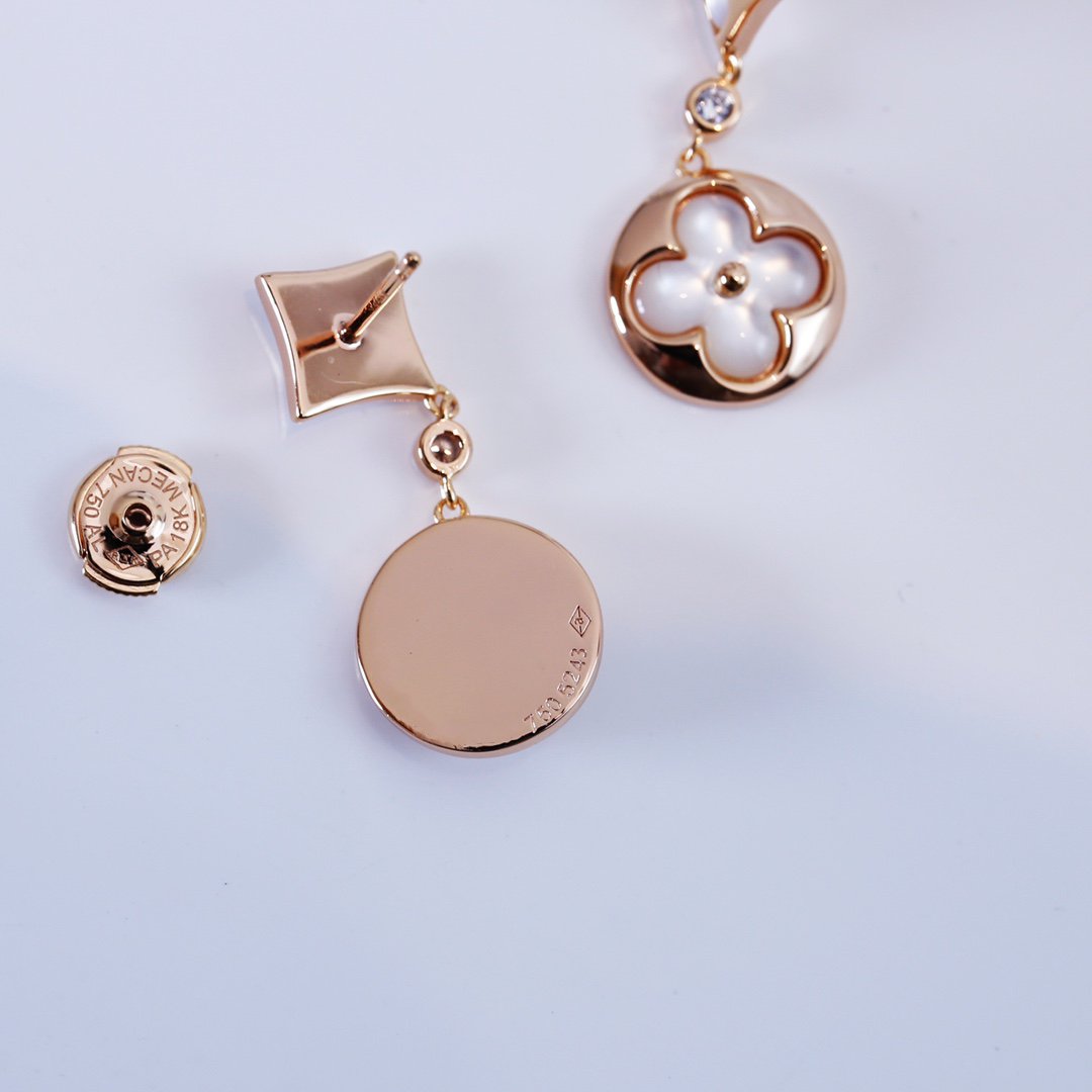 [⭐Corinne]STAR AND SUN PINK GOLD MOP DROP EARRINGS
