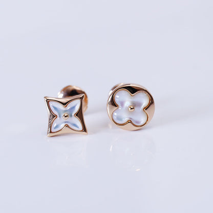 [⭐Corinne]STAR AND SUN PINK GOLD MOP STUD EARRINGS