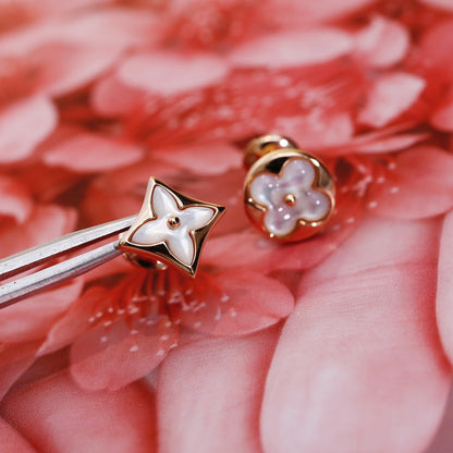 [⭐Corinne]STAR AND SUN PINK GOLD MOP STUD EARRINGS