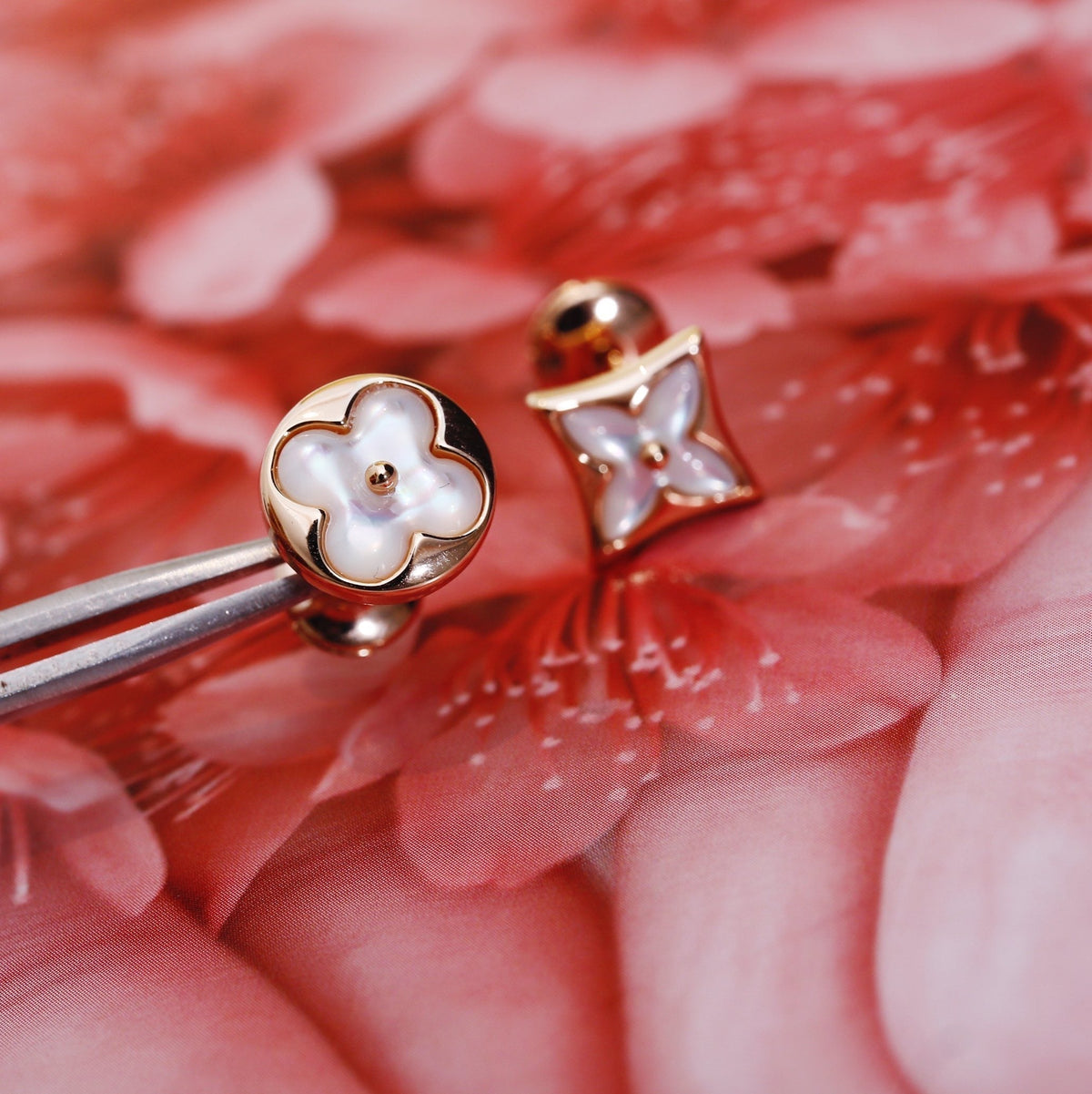 [⭐Corinne]STAR AND SUN PINK GOLD MOP STUD EARRINGS