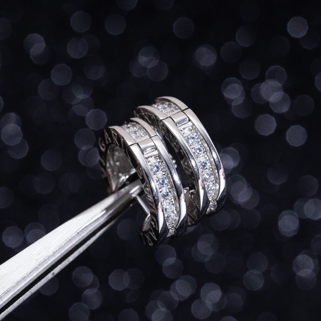 [⭐Corinne]ZERO 1 MINI SILVER DIAMOND EARRINGS