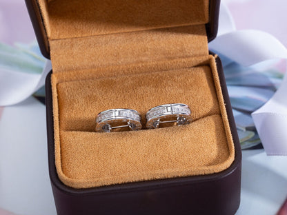 [⭐Corinne]ZERO 1 MINI SILVER DIAMOND EARRINGS