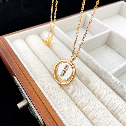 [⭐Corinne]Demo MOVE MOP PINK GOLD NECKLACE