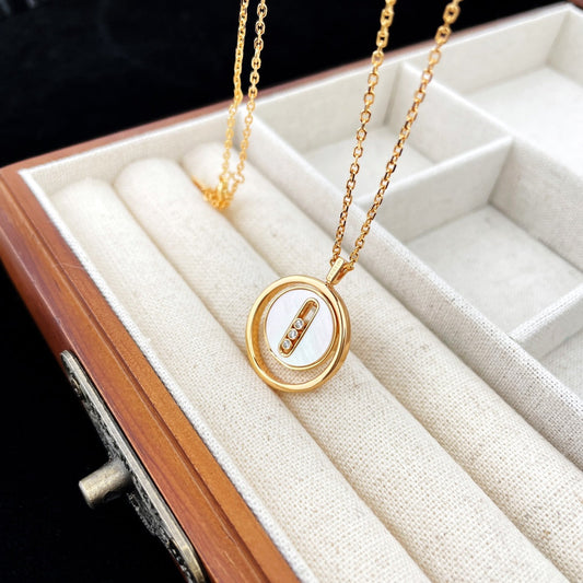 [⭐Corinne]Demo MOVE MOP PINK GOLD NECKLACE