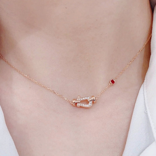 [⭐Corinne]FORCE 10 DIAMOND PINK GOLD NECKLACE