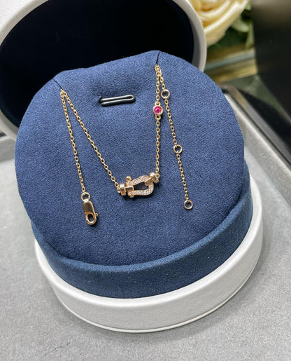 [⭐Corinne]FORCE 10 DIAMOND PINK GOLD NECKLACE