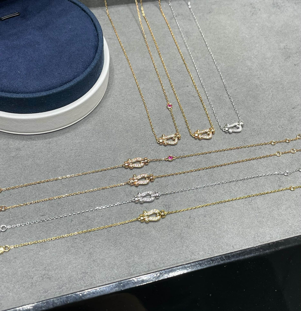 [⭐Corinne]FORCE 10 DIAMOND PINK GOLD NECKLACE