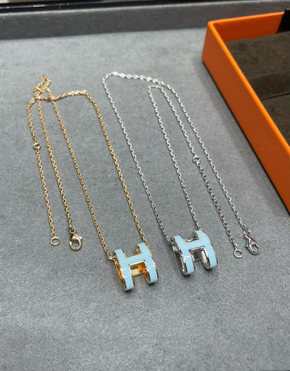 [⭐Corinne]POP H SKY BLUE NECKLACE
