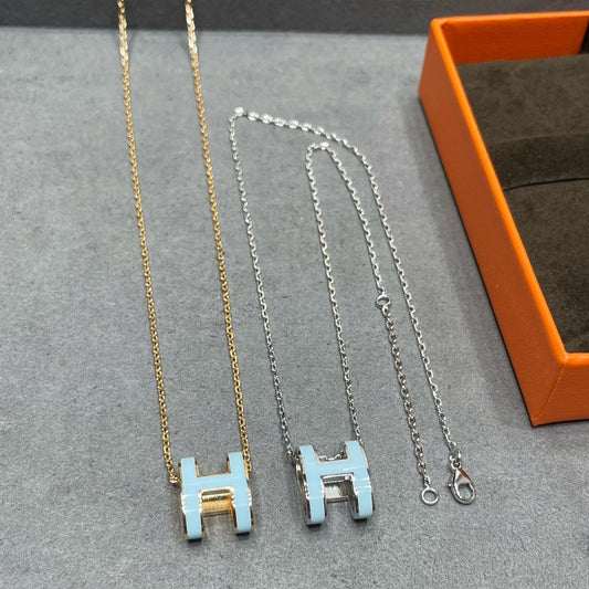 [⭐Corinne]POP H SKY BLUE NECKLACE