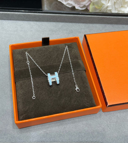 [⭐Corinne]POP H SKY BLUE NECKLACE