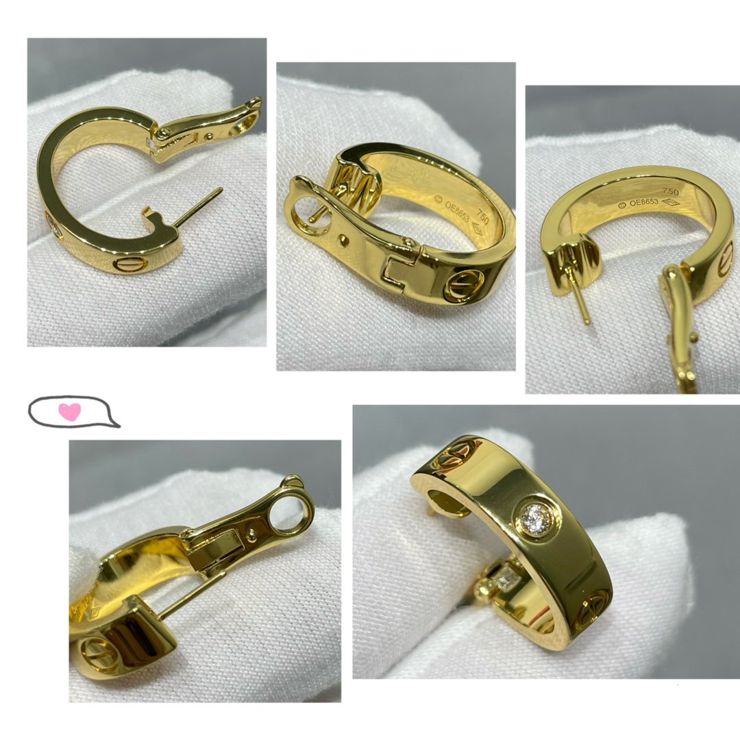 [⭐Corinne]LOVE 5.5MM 1 DIAMOND EARRINGS