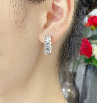 [⭐Corinne]LOVE 5.5MM DIAMOND PAVED EARRINGS