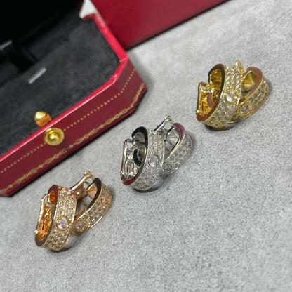 [⭐Corinne]LOVE 5.5MM DIAMOND PAVED EARRINGS