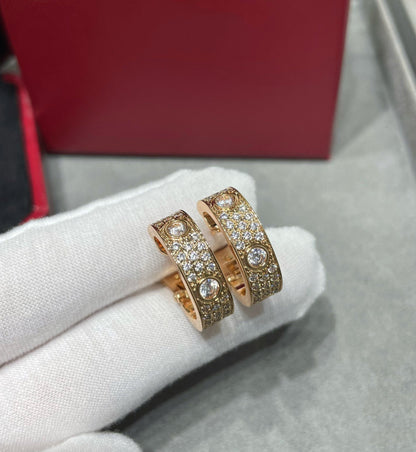 [⭐Corinne]LOVE 5.5MM DIAMOND PAVED EARRINGS