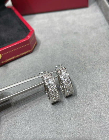 [⭐Corinne]LOVE 5.5MM DIAMOND PAVED EARRINGS