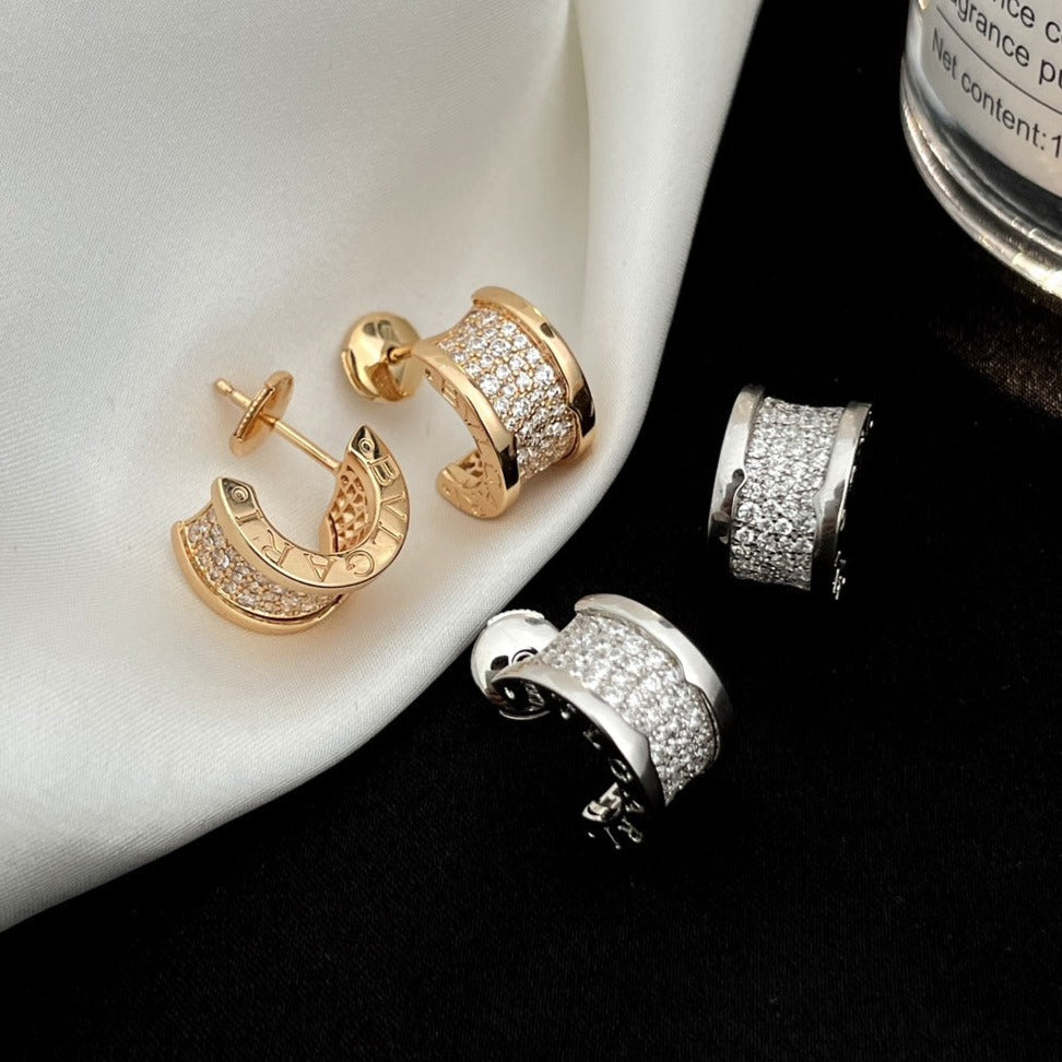 [⭐Corinne]ZERO 1 DIAMOND PAVED EARRINGS