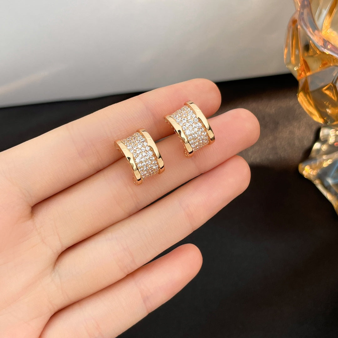 [⭐Corinne]ZERO 1 DIAMOND PAVED EARRINGS