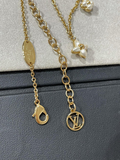 [⭐Corinne]FLOWERGRAM GOLD MOP DOUBLE ROW NECKLACE