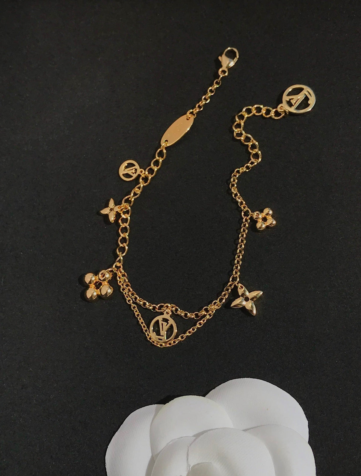 [⭐Corinne]BLOOMING PINK GOLD MOP BRACELET