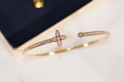 [⭐Corinne]IDYLLE GOLD OPEN BRACELET DIAMOND PAVED