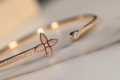 [⭐Corinne]IDYLLE GOLD OPEN BRACELET DIAMOND PAVED