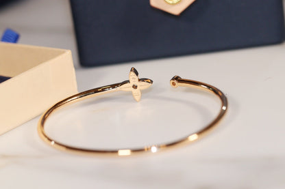 [⭐Corinne]IDYLLE GOLD OPEN BRACELET DIAMOND PAVED