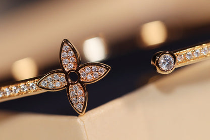 [⭐Corinne]IDYLLE GOLD OPEN BRACELET DIAMOND PAVED