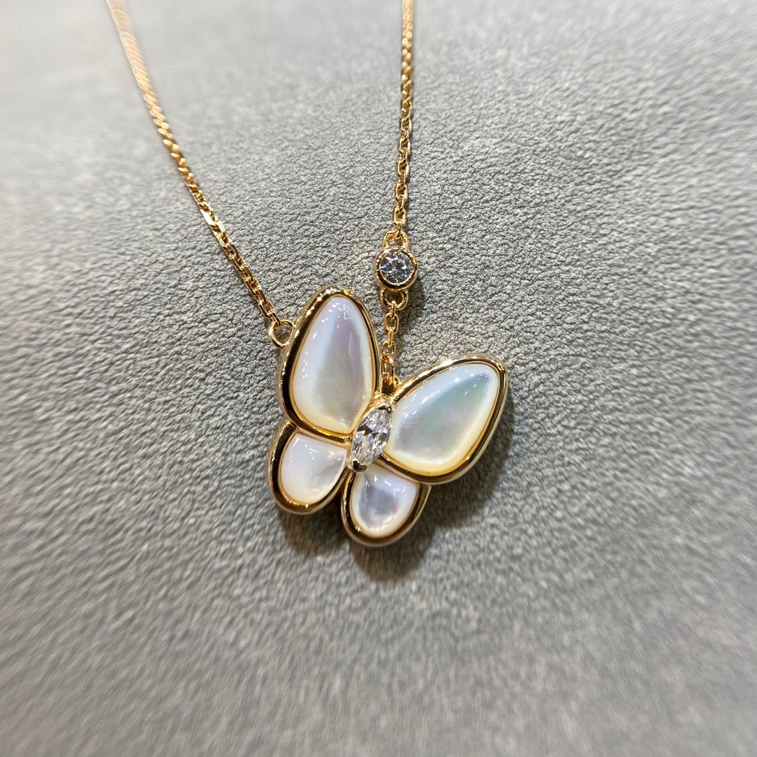 [⭐Corinne]BUTTERFLY MOP DIAMOND NECKLACE