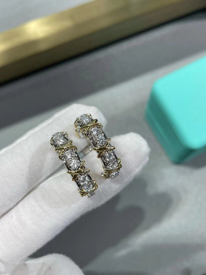 [Corinne]SCHLUMBERGER GOLD DIAMOND EARRINGS