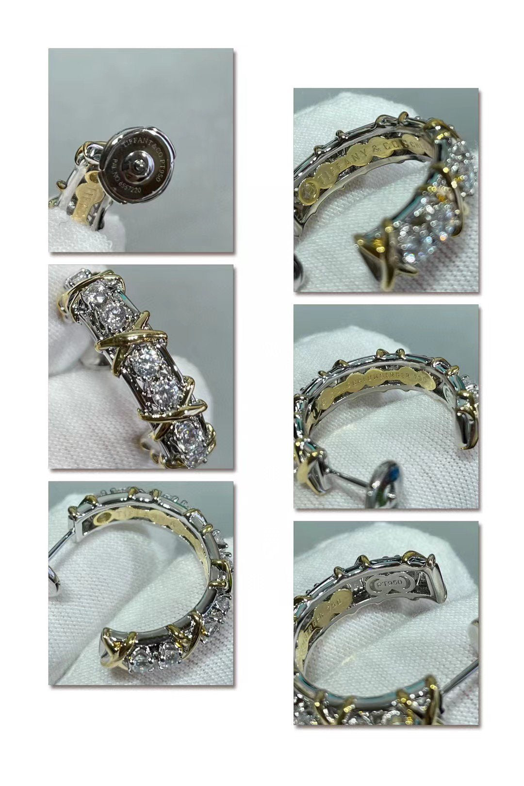 [Corinne]SCHLUMBERGER GOLD DIAMOND EARRINGS