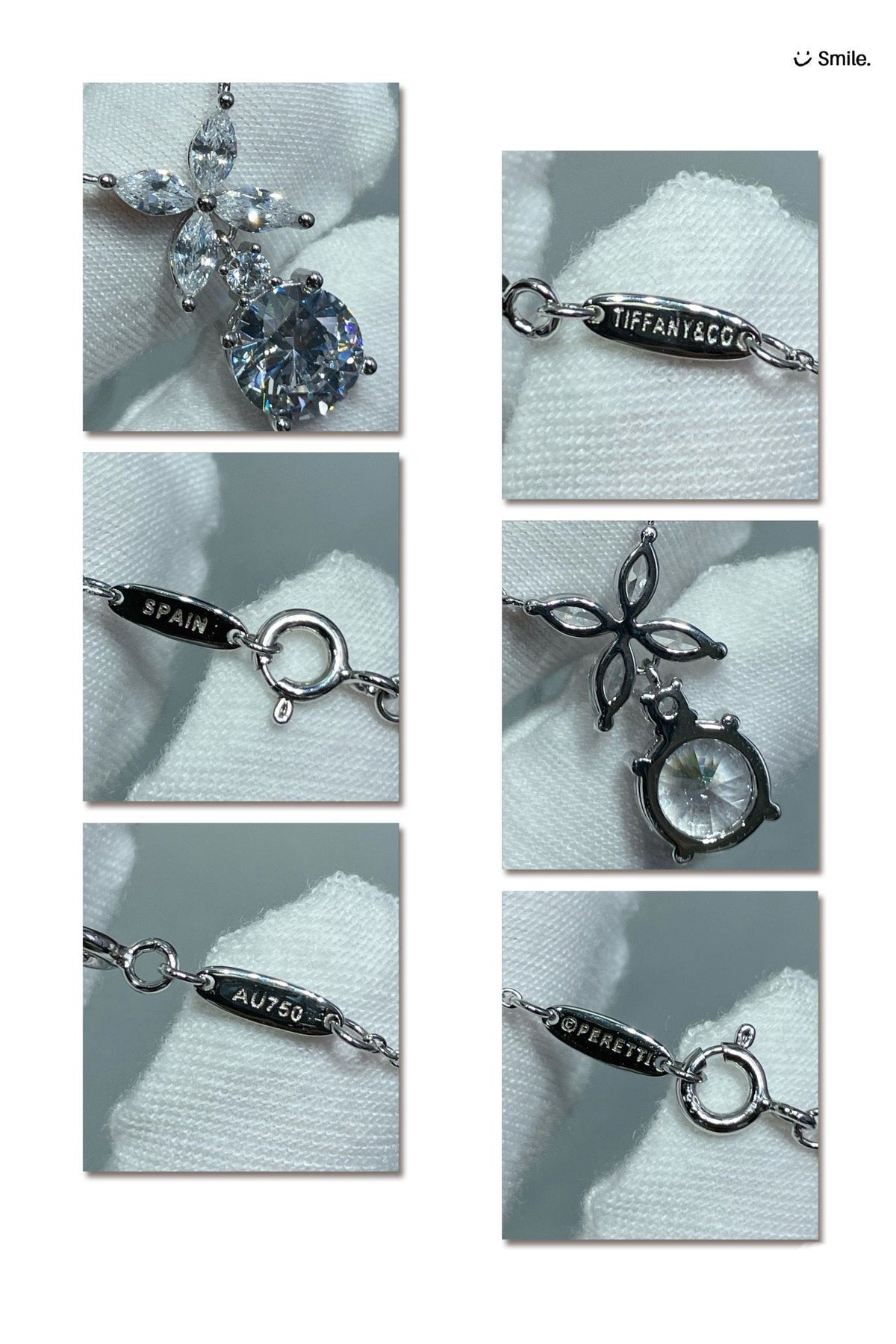 [Corinne]VICTORIA PENDANT SILVER DIAMOND NECKLACE
